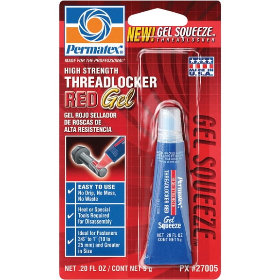 PERMATEX High-Strength Gel Squeeze Threadlocker - Pack of 4