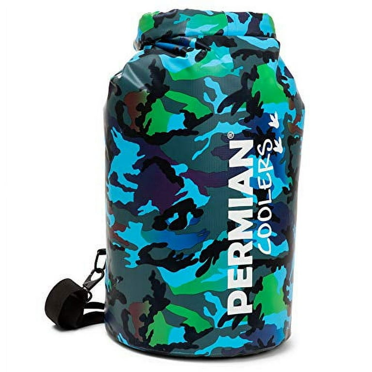 PERMIAN Portable Cooler Bag Roll Top, Camouflage, Insulated, 15L