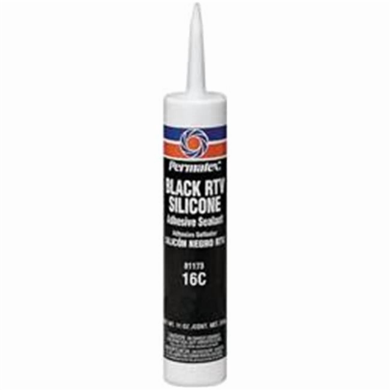 PERMTX-LOCKT 81173 Black Silicone Adhesive Sealant - 12.9 Oz. - Walmart.com