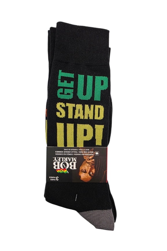 Bob Marley Get Up Multipack Crew Socks 3 Pair - BOC371-001