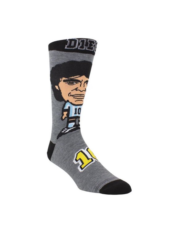 Diego Maradona Cantoon Number 10 Crew Socks 1 Pair - DMF301-050