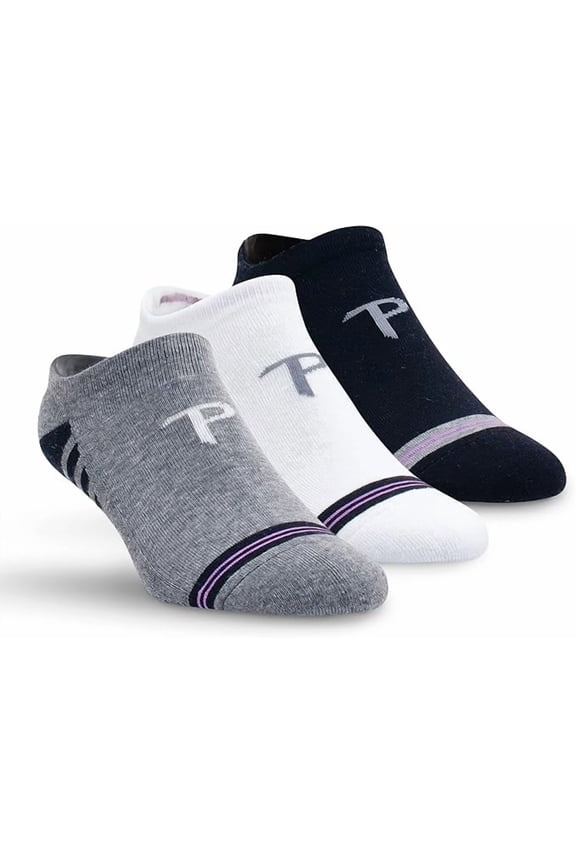 - Performance Classic Breathable Flat Socks, Cushioned Footsies for Men and Women, Premium Invisible Socks (Medium, Black/Grey/Black_M)