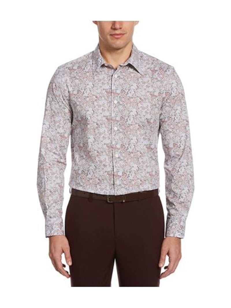 PERRY ELLIS Mens Light Blue Patterned Long Sleeve Classic Fit Button Down  Casual Shirt XXL - Walmart.com