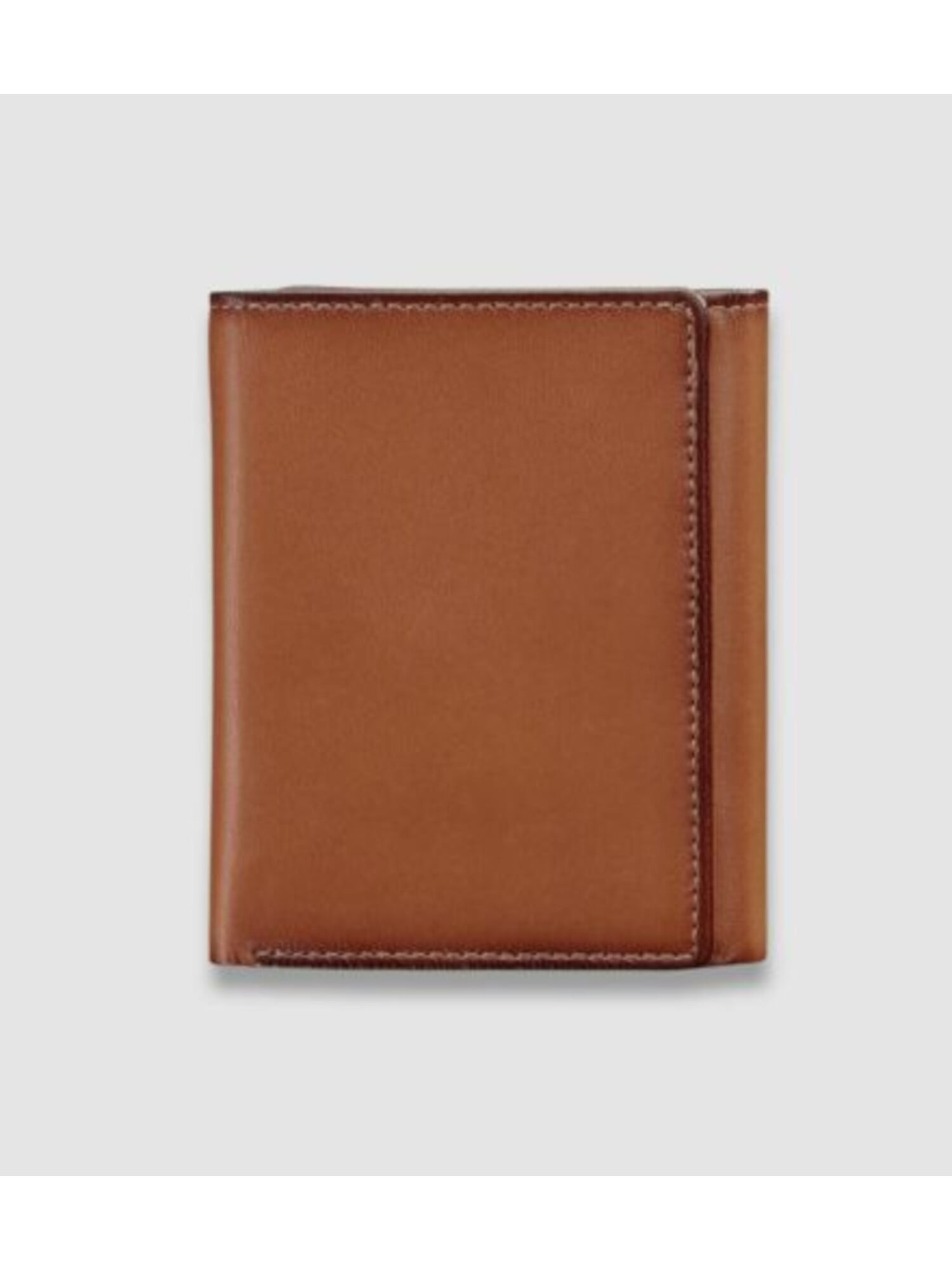 PERRY ELLIS PORTFOLIO Men's Brown Leather Trifold Wallet