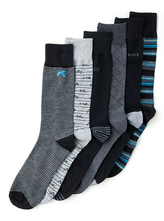 Perry Ellis Men's 3-Pk. Microfiber Patterned Socks - Black