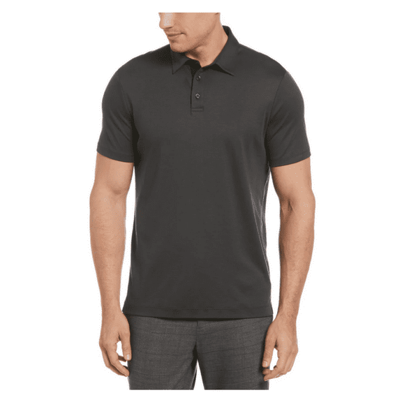 PERRY ELLIS Ultra Soft Touch Polo SHORT SLEEVE Black Sand 2XL
