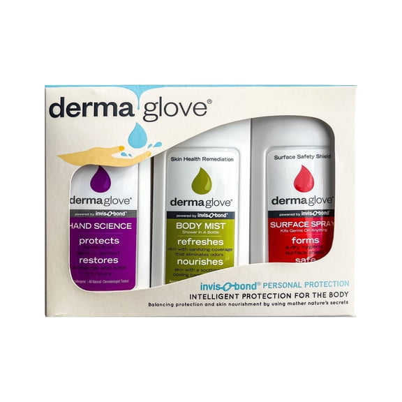 DERMAGLOVE® Personal Protection Custom Hygiene Box - Set of 3 Travel-Sized 2-oz Skincare Essentials | Hydrating, Moisturizing, and Nourishing | Ideal Gift for Everyone