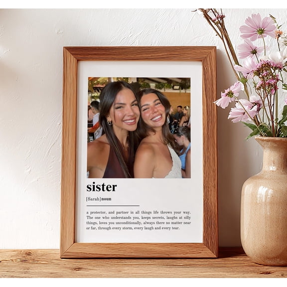 PERSONALISED SISTER DEFINITION Print Gift for Sister Wall Art Print Custom Sister Gift Cus