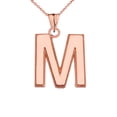 thumbnail image 1 of PERSONALIZED ROSE GOLD MILGRAIN INITIAL PENDANT NECKLACE :  14K  Pendant with 22" chain, 1 of 1