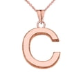 thumbnail image 1 of PERSONALIZED ROSE GOLD MILGRAIN INITIAL PENDANT NECKLACE :  14K  Pendant with 22" chain, 1 of 1