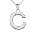 thumbnail image 1 of PERSONALIZED WHITE GOLD MILGRAIN INITIAL PENDANT NECKLACE :  10K  Pendant with 20" chain, 1 of 1