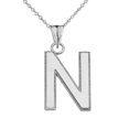 thumbnail image 1 of PERSONALIZED WHITE GOLD MILGRAIN INITIAL PENDANT NECKLACE :  14K  Pendant with 22" chain, 1 of 1