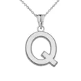 thumbnail image 1 of PERSONALIZED WHITE GOLD MILGRAIN INITIAL PENDANT NECKLACE, 1 of 1