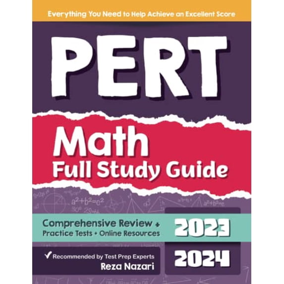 Pre-Owned PERT Math Full Study Guide: Comprehensive Review + Practice Tests + Online Resources Paperback