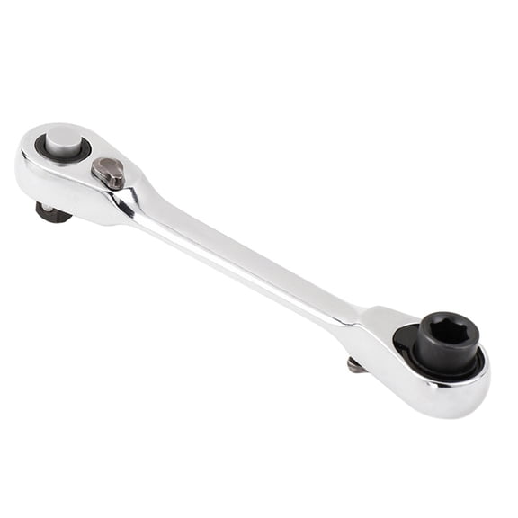 PERZOE 1/4 Inch Ratchet Socket Wrench Batch Head Screwdriver Wrench 72 Tooth Ratchet/Square Head Dual-Purpose Wrench Narrow Gap Wrench
