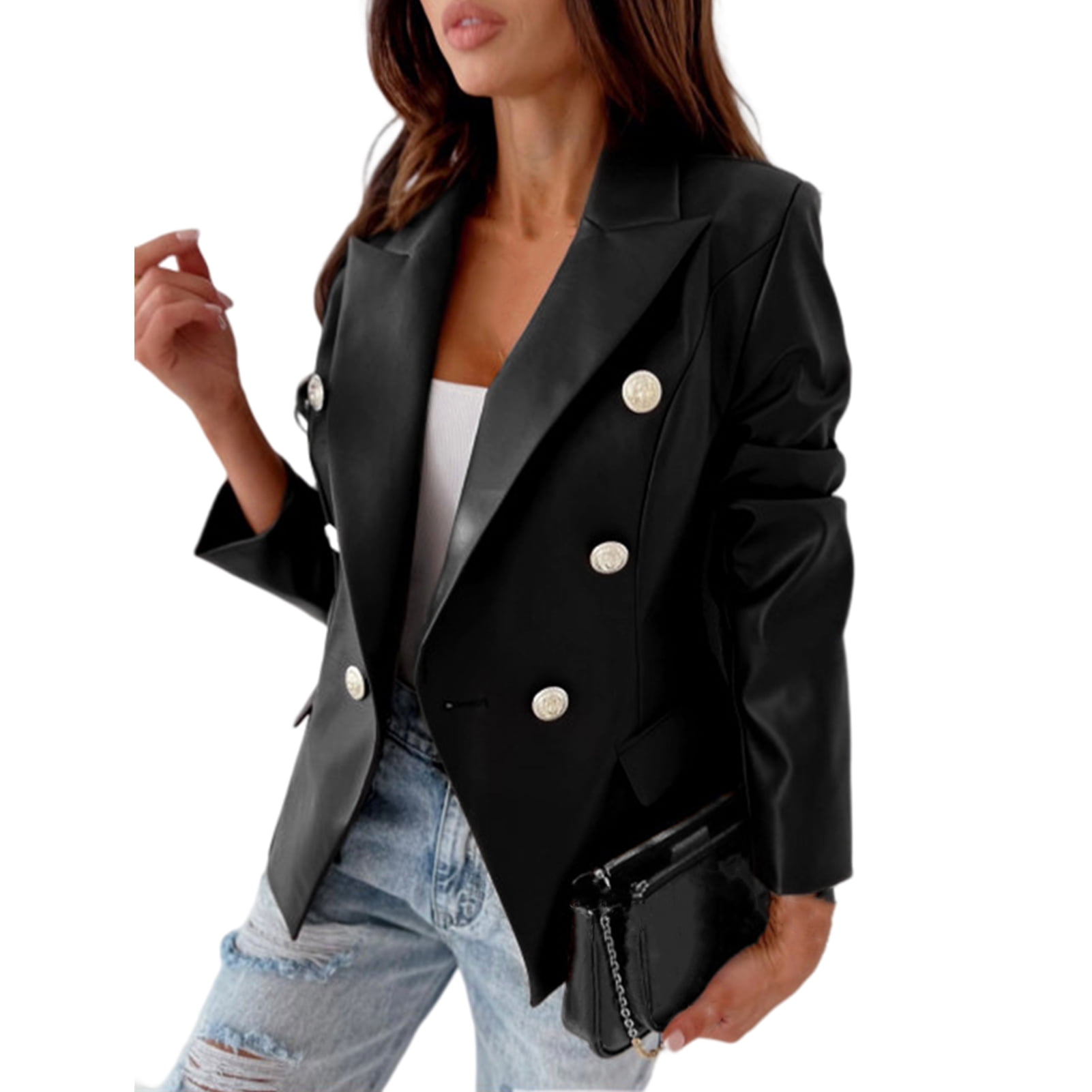 Vintage turndown collar pocket coat cheap