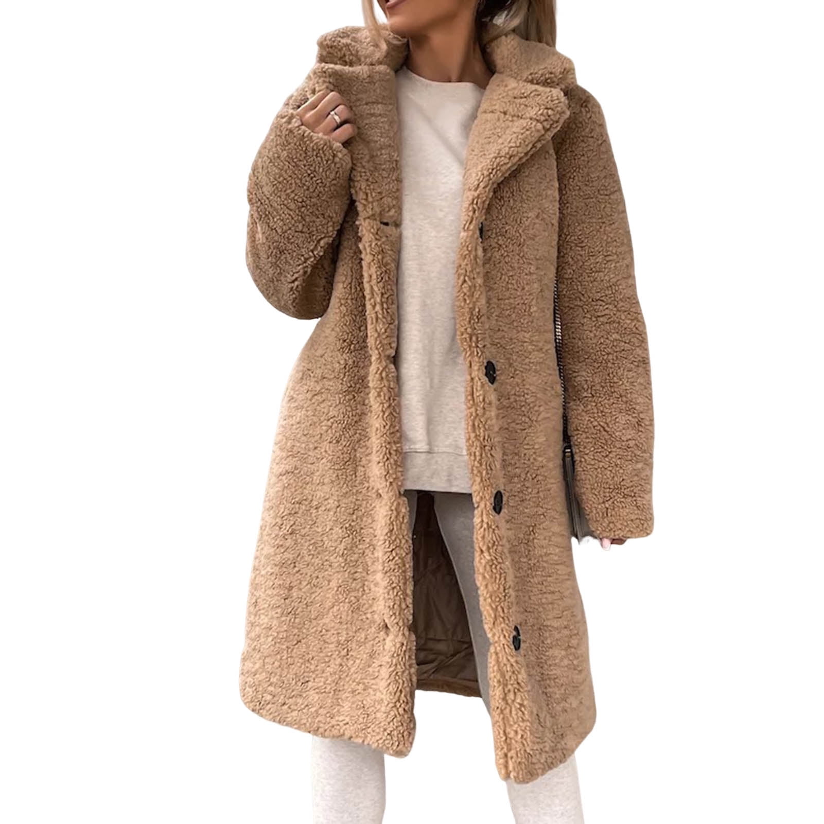 Single breasted teddy bear coat Clearance