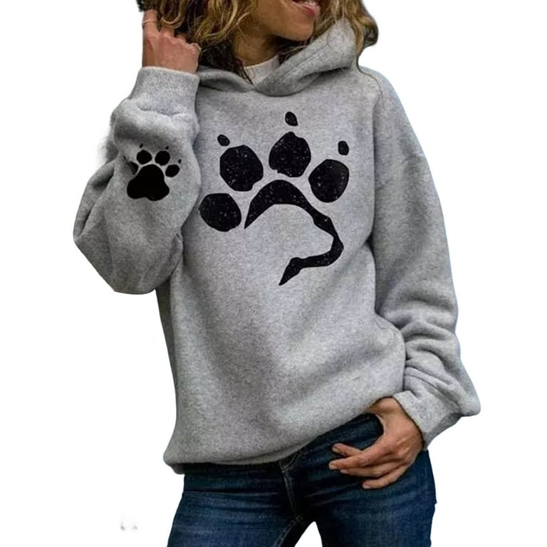 Hoodie with paw print hot sale
