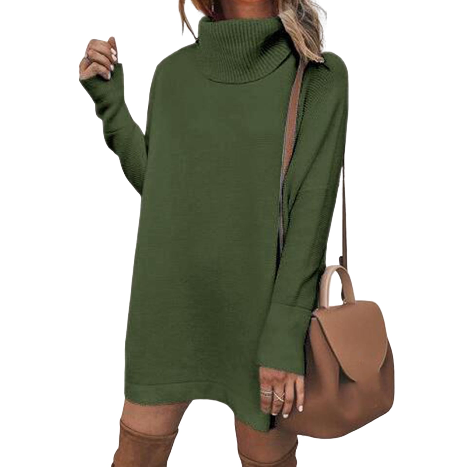 Thick turtleneck sweater best sale dress