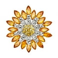 thumbnail image 1 of PERZOE Women Fashion Flower Brooch Crystal Rhinestone Jewelry for Wedding Party Gift, 1 of 8