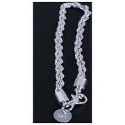 PERZOE Women's 925 Sterling Silver Twist Bangle Cuff Charm Bracelet Clasp Party Jewelry