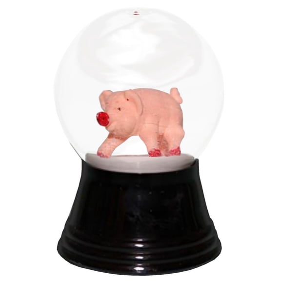 Alexander Taron 2.5" Perzy Small Pig Snow Globe