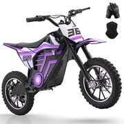 PESCROA Electric Dirt Bike with 15.5MPH Max Speed, E Dirt Bike with 165LBS Max Weight, Electric Bike, Electric Dirt Bike with 23.6 Miles Max Range, Electric Dirt Bike with 500W Motor