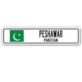 thumbnail image 1 of PESHAWAR PAKISTAN Street Sign Pakistani flag city country road wall gift, 1 of 5