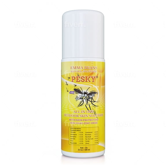PESKY® Bug Stay Away Insect Repellent Roll On, All In One with SPF 15+ Sunscreen & Moisturizer for Camping, Outdoor Activities, and Dry Skin 4 oz