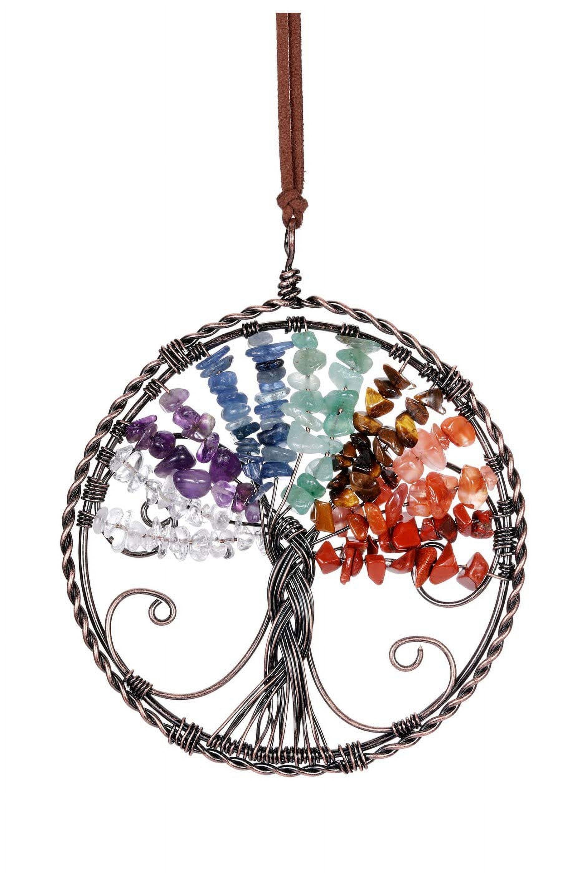 PESOENTH 7 Chakra Tree EC36 of Life Dream Catcher Hanging Ornament ...