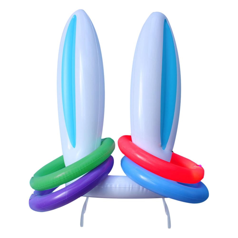 PESSLO Easter Inflatable Bunny Ears Rings Toss Game for Kids Adults ...