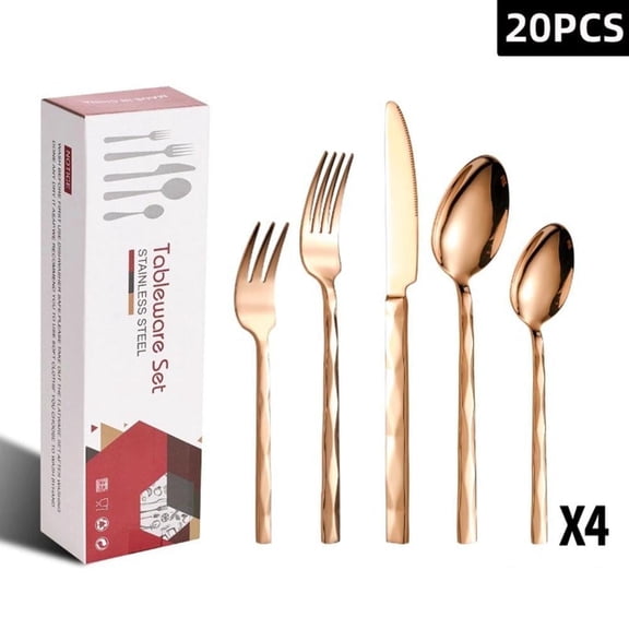 IFRINID Stainless Steel Flatware Set, 20-Piece Silverware Set for 4, Mirror Polished, Dishwasher Safe