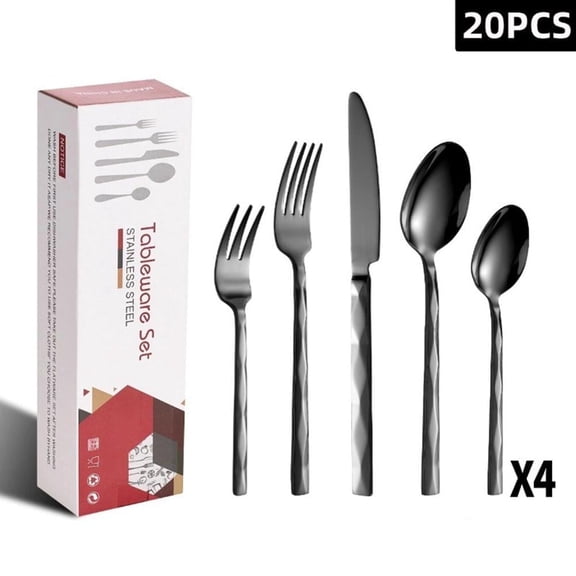 IFRINID Stainless Steel Flatware Set, 20-Piece Silverware Set for 4, Mirror Polished, Dishwasher Safe