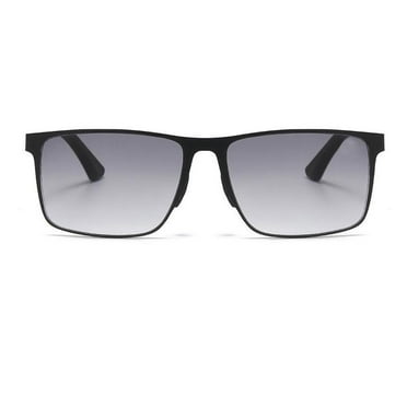 PESSLOK Men Metal Bifocal Tinted Reading Glasses Square Outdoor Polarized
