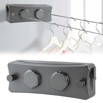 Retractable Twin Clothesline Indoor and Outdoor, Heavy Duty Wall Mounted Stainless Steel Clothes Drying Laundry Line, 6.7 Feet