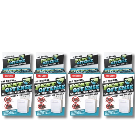 PEST OFFENSE Pest Offense Pousa-fl-01 Original Electronic Pest Repeller Rats White 4 Pack White