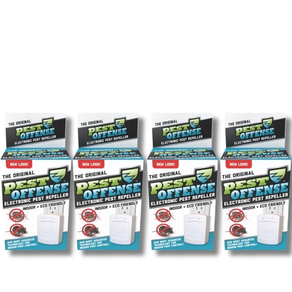 PEST OFFENSE Pest Offense Pousa-fl-01 Original Electronic Pest Repeller Rats White 4 Pack White