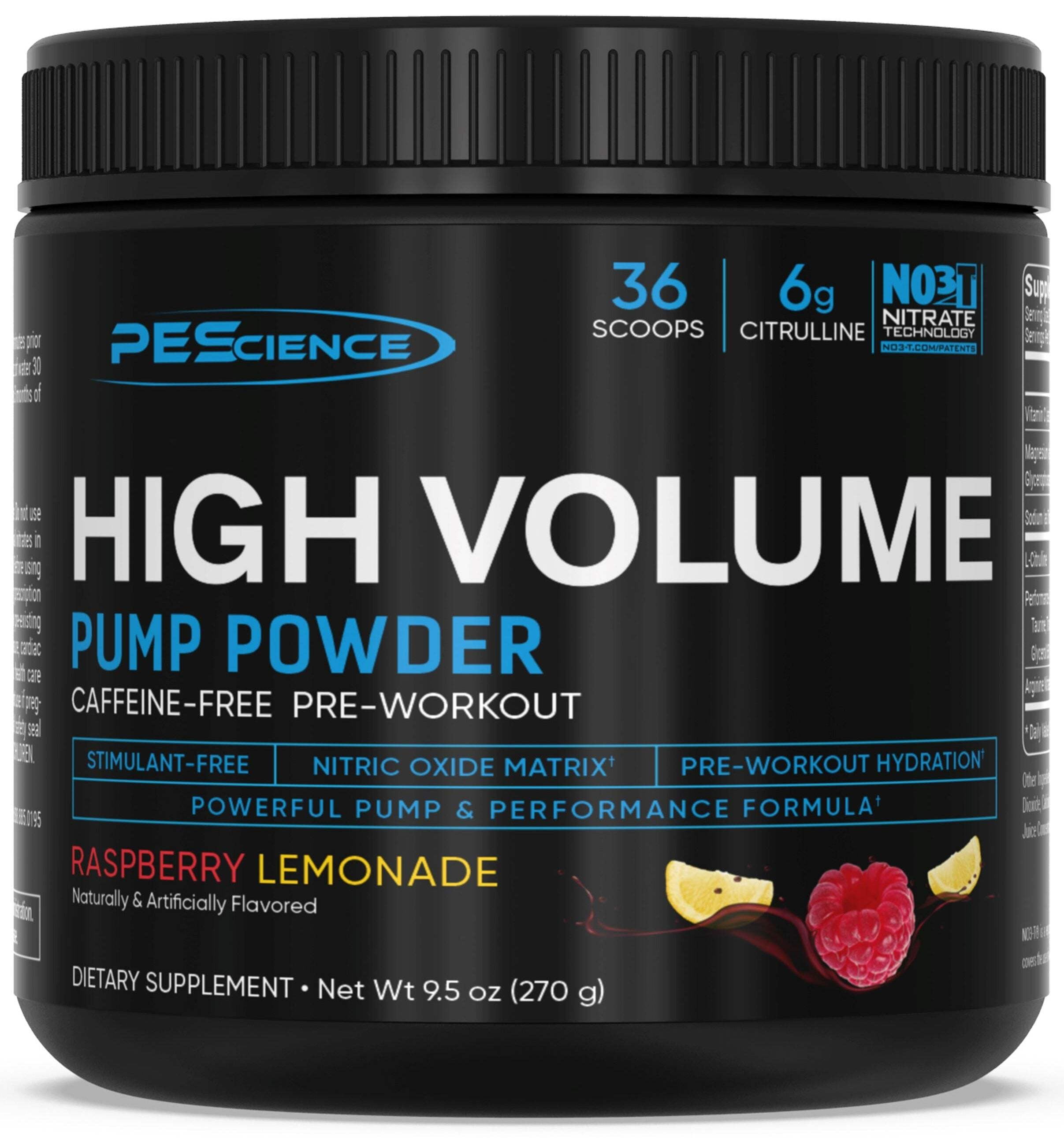 PEScience High Volume, Nitric Oxide Booster, Raspberry Lemonade, 18 Servings