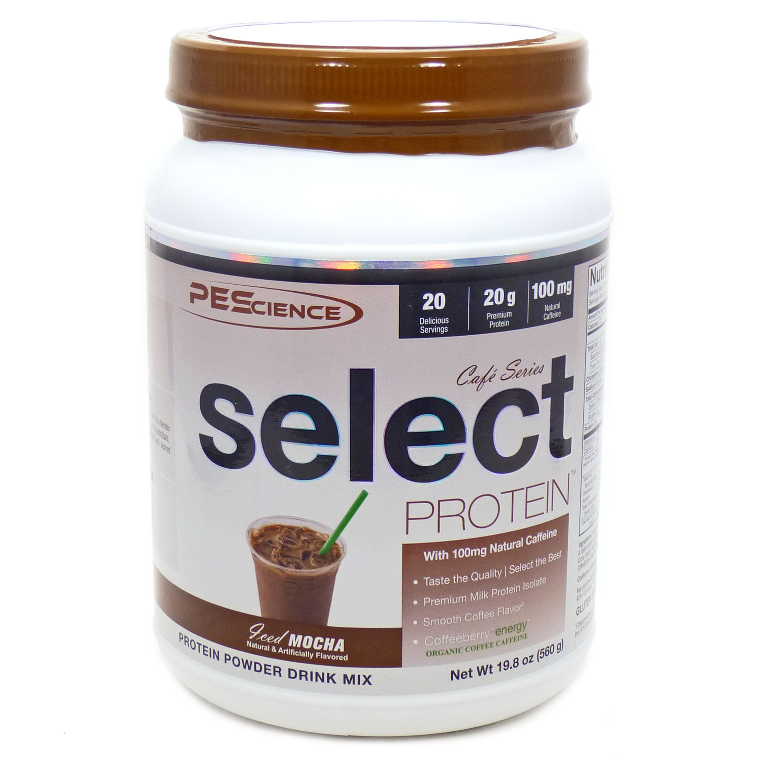 PEScience Select Cafe Protein, Iced Mocha, 20 Servings, Coffee Flavored