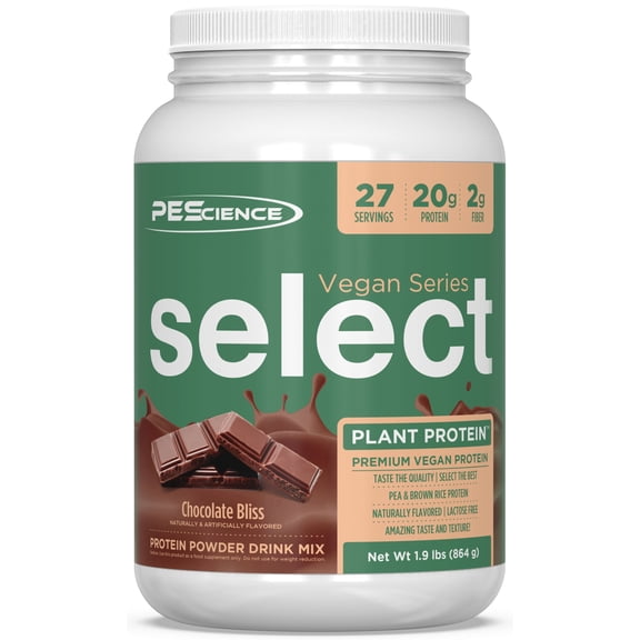 Select Vegan Protein Powder Plant-Based Pea & Brown Rice Protein, Soy-Free, Gluten-Free