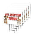 thumbnail image 1 of PET ADOPTION TODAY 5 Pack Of 12" x 16" Yard Sign & Stake | Advertise Your Business | Stake Included Image On Front Only | Made in The USA, 1 of 3