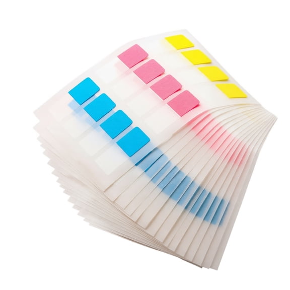 PET Adhesive Label Stickers 120 Sheets Rectangular Index Tabs Writable Durable for Office School Home Organization, Small