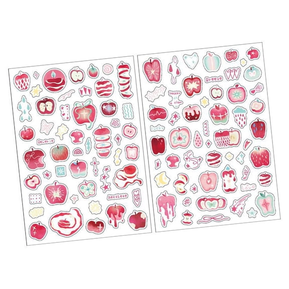 PET Adhesive Sticker for Scrapbooking Projects and Artistic Collage Designs in Fruit Motifs Sticker Journal Accessories