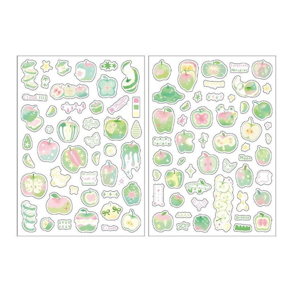 PET Adhesive Sticker for Scrapbooking Projects and Artistic Collage Designs in Fruit Motifs Sticker Journal Accessories