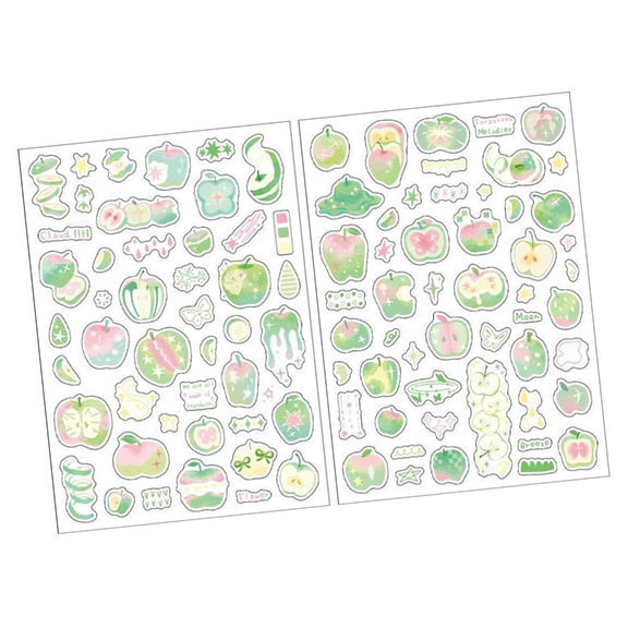 PET Adhesive Sticker for Scrapbooking Projects and Artistic Collage Designs in Fruit Motifs Sticker Journal Accessories