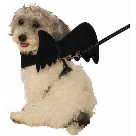 PET COST-BLK BAT WING HARN-MED