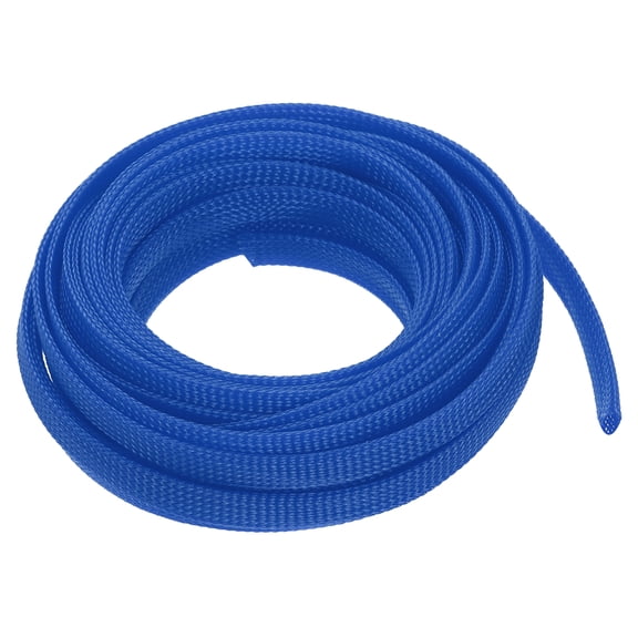 PET Expandable Sleeving 25ft 3/8" Blue Cable Management Sleeve Cord Organizer for Wrap Protect Cable