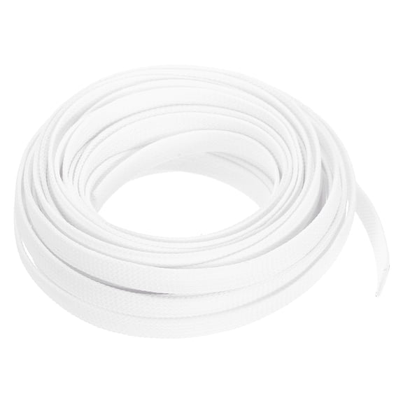 PET Expandable Sleeving 25ft 3/8" White Cable Management Sleeve Cord Organizer for Wrap Protect Cable