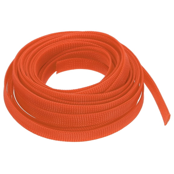 PET Expandable Sleeving 25ft 1/2" Orange Cable Management Sleeve Cord Organizer for Wrap Protect Cable