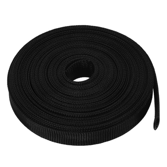 PET Cable Wire Wrap 39mm Expandable Sleeving Black 15 M Length